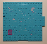 Parts Brick Modified 16 X 16 X 2 3 With 1 X 4 Indentations And 1 X 4 Plate With Paw Prints Snow Patches And