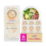 Pho Rice Stick Noodles 1MM Width 16 Ounce Each Pack Of 6
