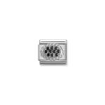 Composable Classic Link Oval With Black Stones