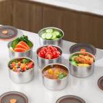 Stainless Steel Meal Prep Snack Containers With Silicone Lids