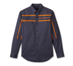 Men’s Race Stripes Long Sleeve Shirt – Ombre Blue