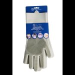 @home Silicone Gloves With Scrubber Dish Washing