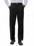 Coofandy Mens Classic Fit Dress Pants Pleated Front Suit Pants Expandable Waist Business Casual Work Slacks Black