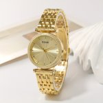 Women's Watch Luxury Round Pointer Quartz Watch Analog Stainless Steel Wrist Watch For Business Daily Life