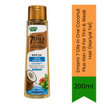 7 Oils In One Coconut Plus Hair Oil For Thin & Weak Hair Nariyal Tel 200ML - Premium Pure Herbal Oil For
