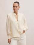 ASTRO Astra Lace Trim Blouse - 16 Soft Yellow