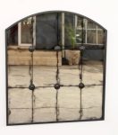 Metal Arch Mirror Black 88X80CM
