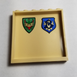 Parts Harry Potter Panel - 1 X 6 X 5 With Coat Of Arms Durmstrang Stag And Beauxbatons Crest Pattern On Inside Stickers 59349PB1