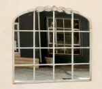 16 Pane Arch Mirror Rose Detail – 93X100CM
