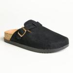 Slip On Buckle Mule - Black - 8