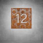 House Number D07 - 300 X 300 Matt Silver No