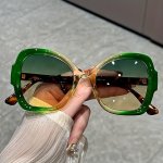 Oversized Butterfly Fashion Glasses For Women Jelly Color Gradient Fashion Sun Shades Costume Party Prom Props