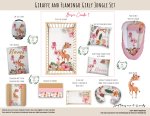 Cot Duvet Bedding Giraffe And Flamingo Girly Jungle Set