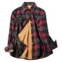 Fashion Classic Button-down Thickened Fleece Lined Checkered Coat - XS