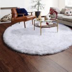 Ultra-soft Plush Round Rug - Non-slip Stain-resistant For Bedroom Living Room & Nursery Decor