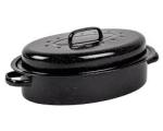 Kaufmann Oval Enamel-Coated Pan With Lid - 5 Litre