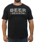 Mens Printed Beer Season Tee - 10XL Black