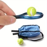 Creative Doll Tennis Racket Set MINI Racket Bag Imitative Tennis Accessories Doll House Accessories Sports Equipment Set Holiday