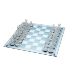 Ashcomonline Glass Chess Set Strategy & War Games Board Game