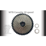 10-SPEED Silver Mtb Cassette 11-42T