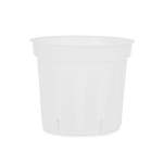 Orchid Plastic Pot Clear Small 13.5CM. - Small 13.5CM Top Dia 10.5CM Bottom Dia 11.5CM Height 1000ML Single 1PC . Slotted Holes
