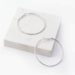 Big Silver Hoop Earrings - Silver
