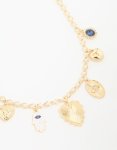 Goldair Gold Heart & Evil Eye Charm Necklace