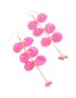 Goldair Gold Pink Acrylic Petals Drop Earrings