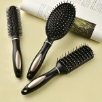 1PCS 3PCS Hairdressing Comb Oval Shaped Air Cushion Comb Round Curling Brush Ribs Comb Anti Static Hair Styling Comb