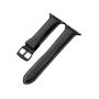 Calfskin Leather Smartwatch Band - Black