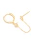 Goldair Gold Plated Sterling Silver Cubic Zirconia Chain Double Earring