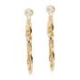 Goldair Gold Diamante Leaf Stud Earrings