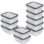 20PCS Plastic Food Storage Containers With Lids 10 Containers & 10 Lids