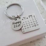 JO-CAS101763 - Personalized 21ST Calender Keyring Stainless Steel