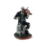 Lemax Serenading The Dead Skeleton Musician Musical Figurine Black Dark