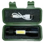 Rechargeable Torch 1000 Lm Adjustable Zoom In Out USB Tactical Flashlight