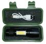 Rechargeable Torch Adjustable Zoom In Out USB Tactical Flashlight