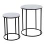 Trends Metal Side Table With White Mdf Top - 2 Piece