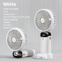 Portable Electric Fan Home Air Conditioner MINI Rechargeable Cooler Handheld USB Conditioning - White