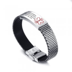 CBA101403 - Men's Personalized Medical Alert Bracelet Stainless Steel