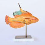 Fish On Marble Base Orange 27X25X8CM