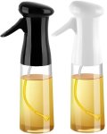 Oil Sprayer Set 2-PACK Black And White Bottles With Trigger Spray 200 Ml Cooking Oil Sprayer Set