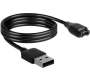 -replacement Charger For Garmin Fenix 5/ 5S & 5X USB Adaptor Black
