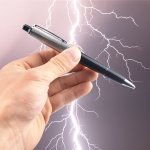 1PC 2PCS Prank Electric Shock Pen With Writing Function Trick Ballpoint Pen With Non-rechargeable Dry Battery Power Includes 3 B