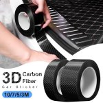 Upgrade Car's Protection With 5M Carbon Fiber Diy Scratch-proof Waterproof Film For Thresholds