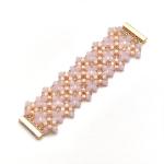 African Chic Princess Beaded Bracelet - Light Pink