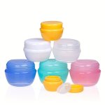 10PCS Mushroom Shape Cosmetic Refillable Containers - 5G Empty Jars With Inner Liner For Lip Balm Cream Lotions Lip Scrub Eye Shadow Bead And