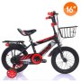 Child Bicycle With Training Wheels - Kids Training Bike - Red/black 14