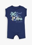 Off To Grandpa Cotton Romper