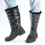 Pierre Cardin Full Length Puff Boot - Black - 8